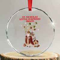 Saint Nicholas Santa Claus Christmas Crystal Glass Ornament Little Surprises Awaiti - Wonder Print Shop