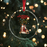 Saint Nicholas Santa Claus Christmas Crystal Glass Ornament Little Surprises Awaiti - Wonder Print Shop
