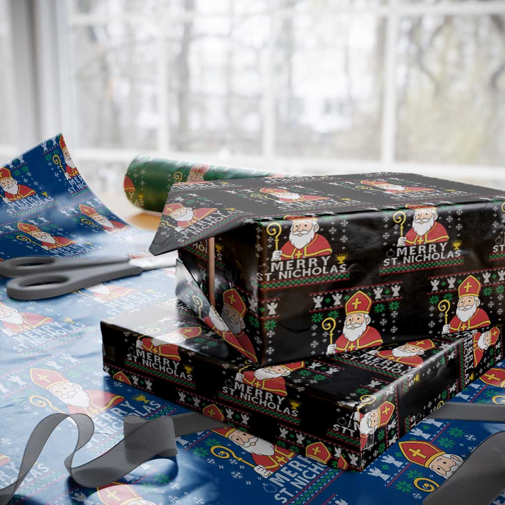 Saint Nicholas Santa Claus Christmas Wrapping Paper Roll - Wonder Print Shop