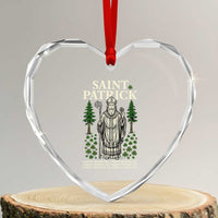 Saint Patrick Breastplate Prayer Heart Crystal Glass Ornament Irish Christian Gift