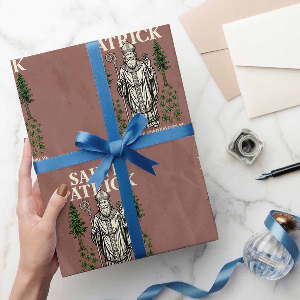 Saint Patrick Breastplate Prayer Wrapping Paper Roll Irish Christian Gift