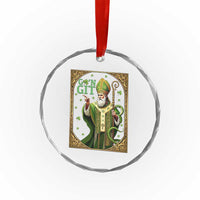 Saint Patrick Go'n Git Crystal Glass Ornament Funny St Patricks Day Snake Legend