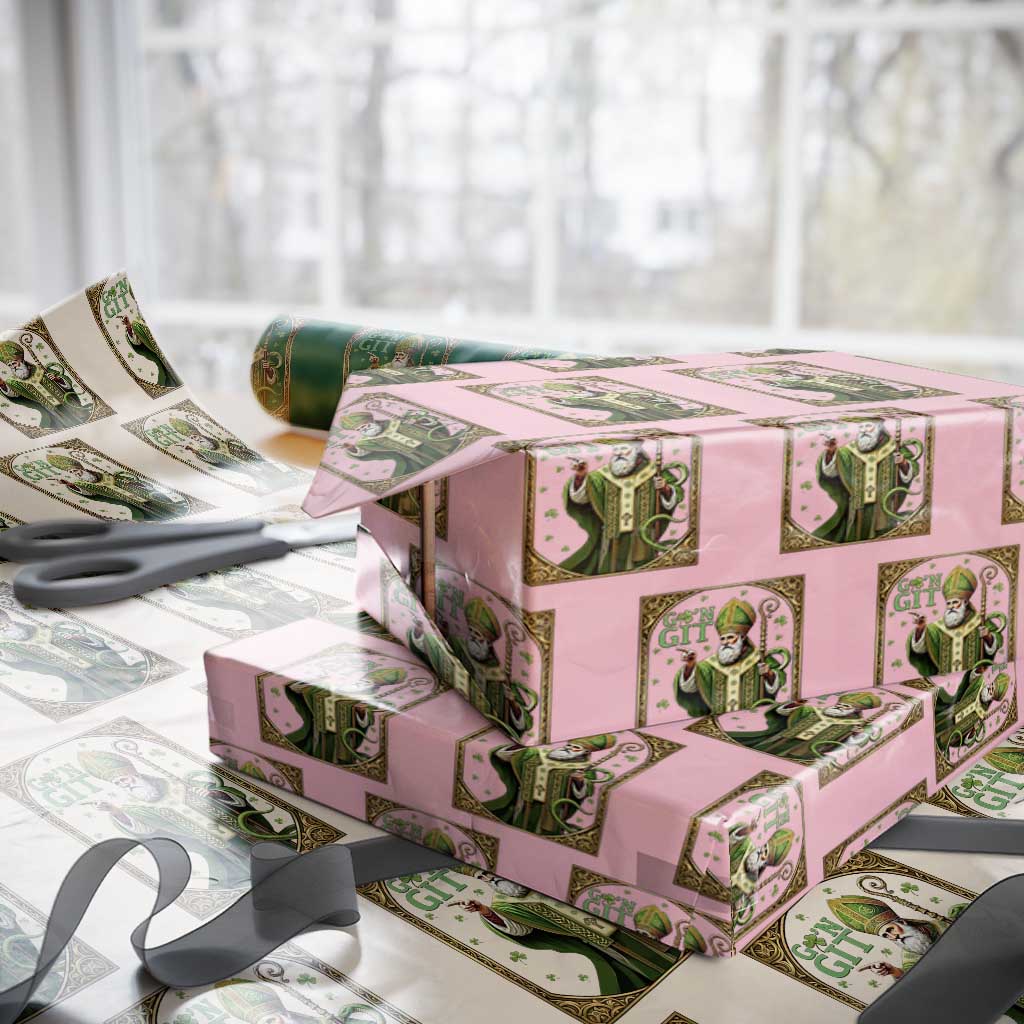 Saint Patrick Go'n Git Wrapping Paper Roll Funny St Patricks Day Snake Legend