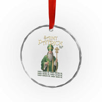 Saint Patrick Ora Pro Nobis Crystal Glass Ornament Irish Christian Prayer