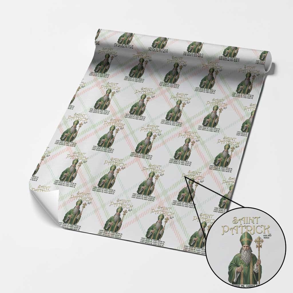 Saint Patrick Ora Pro Nobis Wrapping Paper Roll Irish Christian Prayer