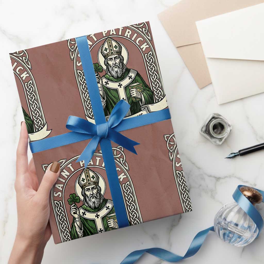 Saint Patrick Pray For Us Wrapping Paper Roll St Patricks Day Religious Gift