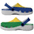 Saint Vincent and the Grenadines Clogs Shoes Heritage Palette Flag-Inspired - Wonder Print Shop