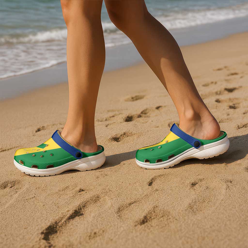 Saint Vincent and the Grenadines Clogs Shoes Heritage Palette Flag-Inspired - Wonder Print Shop