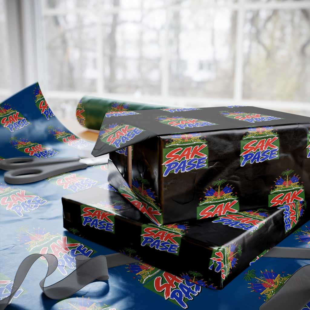 Sak Pase Haitian Creole Greeting Wrapping Paper Roll National Crest Cultural Haiti Pride
