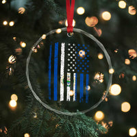 Salvadoran America Flag Crystal Glass Ornament El Salvador USA Patriotic - Wonder Print Shop