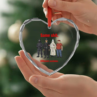 Same Shit Different Costume Heart Crystal Glass Ornament Political Satire Anti Fascist