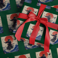 Samurai Cat Wrapping Paper Roll Vintage Japanese Art Anime Ukiyo-e Warrior - Wonder Print Shop