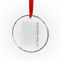 San Antonio Texas State Pride Vintage American Flag Crystal Glass Ornament