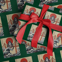San Francisco Cat Wrapping Paper Roll Vintage Japanese Anime Kawaii Cat Sunset