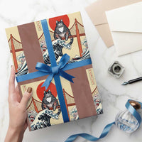 San Francisco Cat Wrapping Paper Roll Vintage Japanese Anime Kawaii Cat Sunset