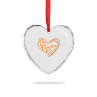San Francisco Heart Crystal Glass Ornament SF Leopard Heart US State Baseball Fan Team Spirit