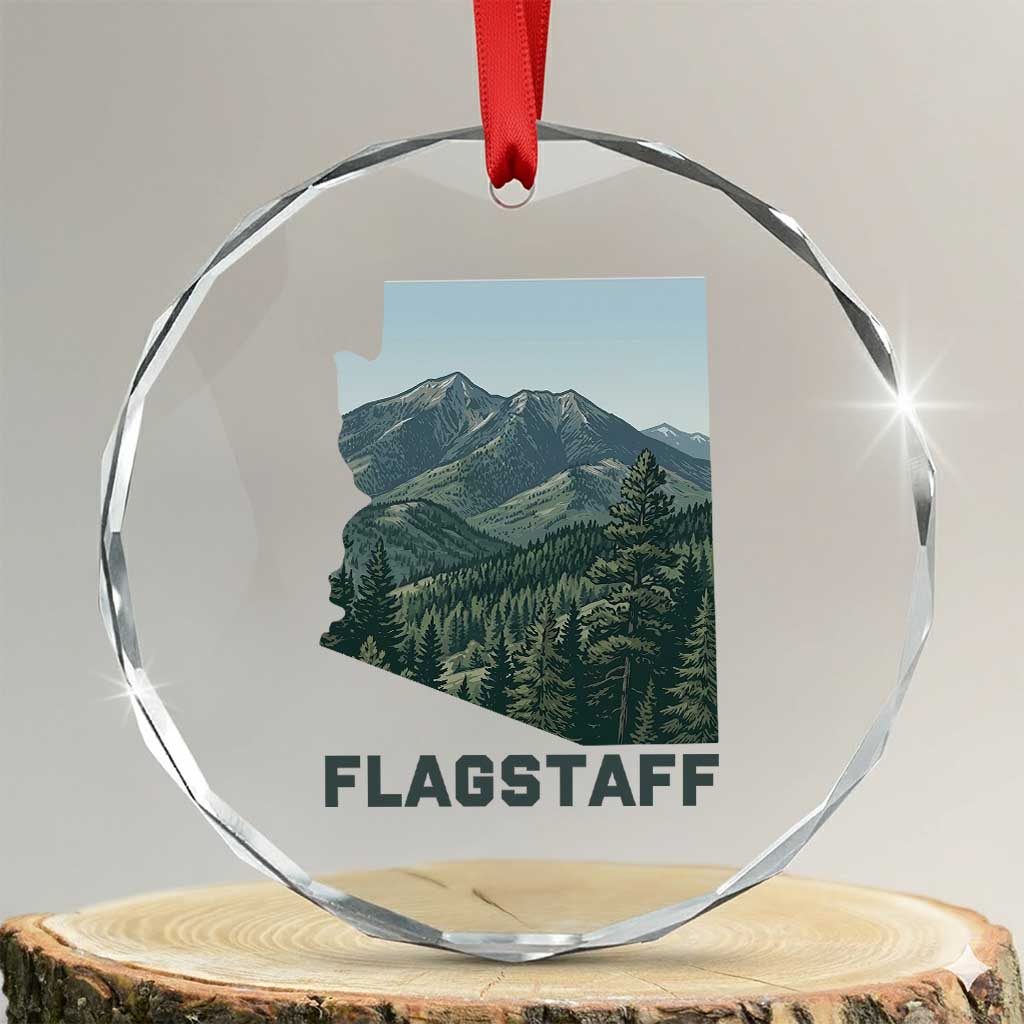 San Francisco Peaks Flagstaff Arizona Crystal Glass Ornament Vintage Mountain Landscape Gift