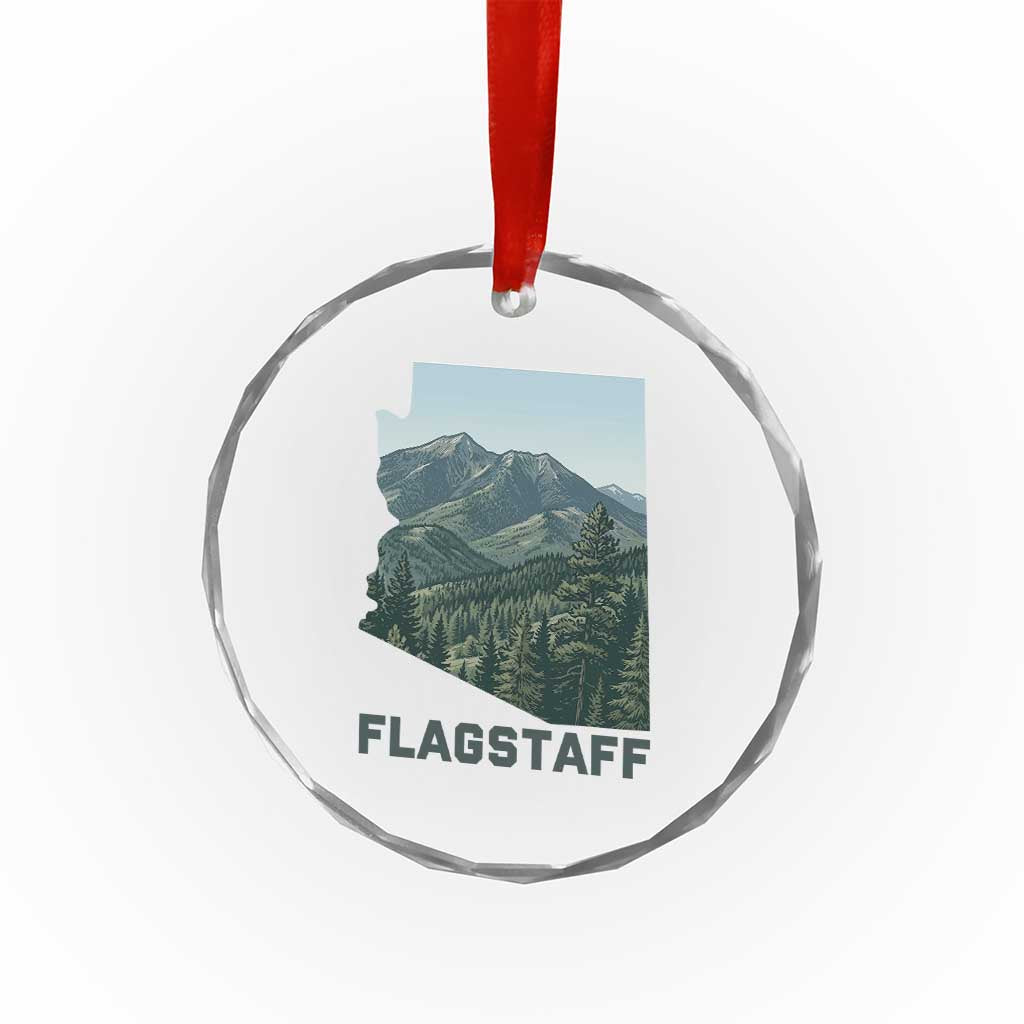 San Francisco Peaks Flagstaff Arizona Crystal Glass Ornament Vintage Mountain Landscape Gift