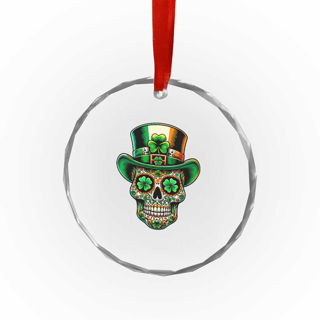 San Patties Irish Sugar Skull Crystal Glass Ornament St Patricks Day Of The Dead - Wonder Print Shop
