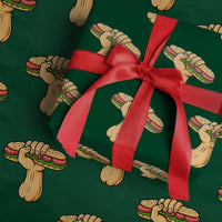 Sandwich Power Fist Wrapping Paper Roll Sarcastic Food Revolution Political Satire - Wonder Print Shop