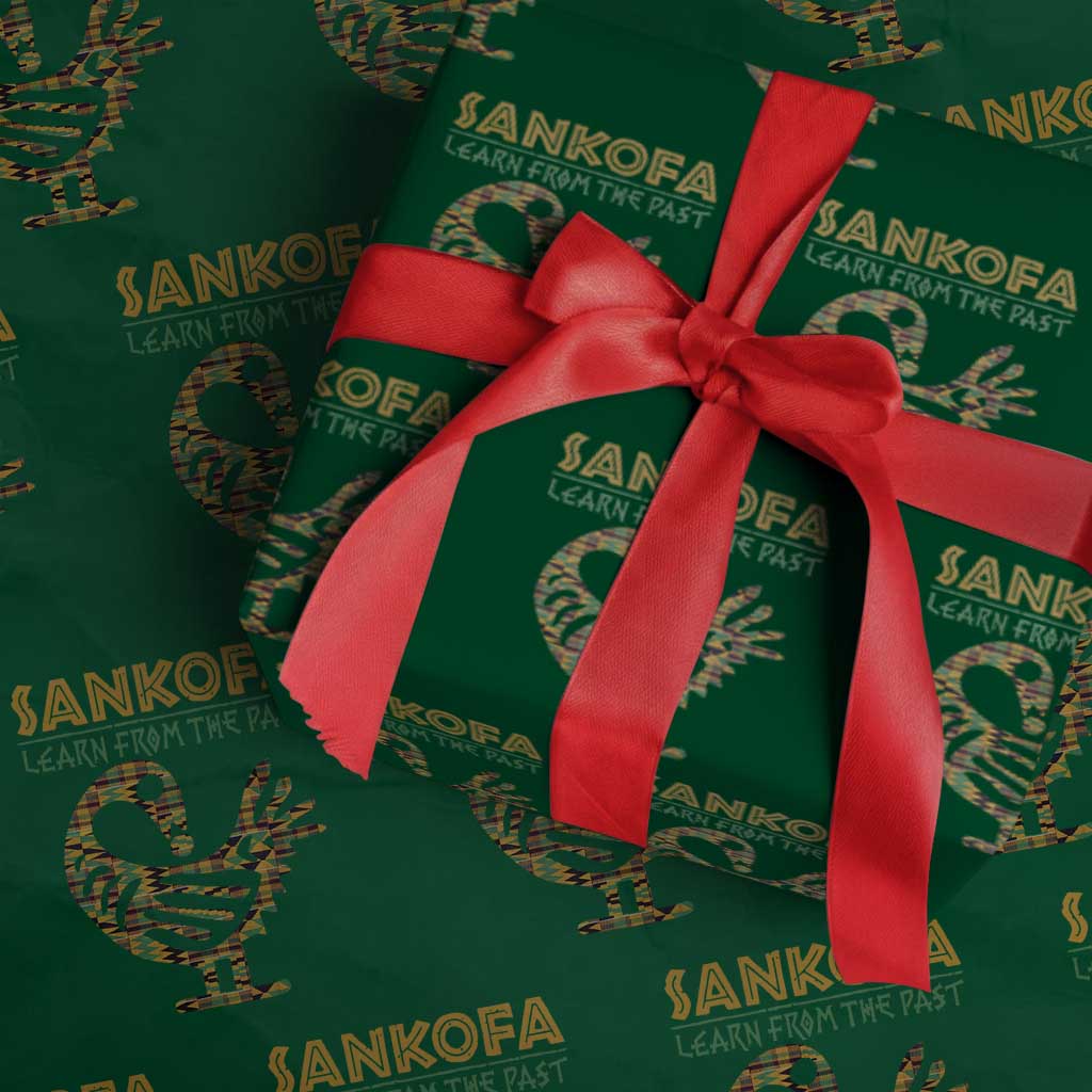 Sankofa Learn From The Past Wrapping Paper Roll African Bird Black History Akan Pattern