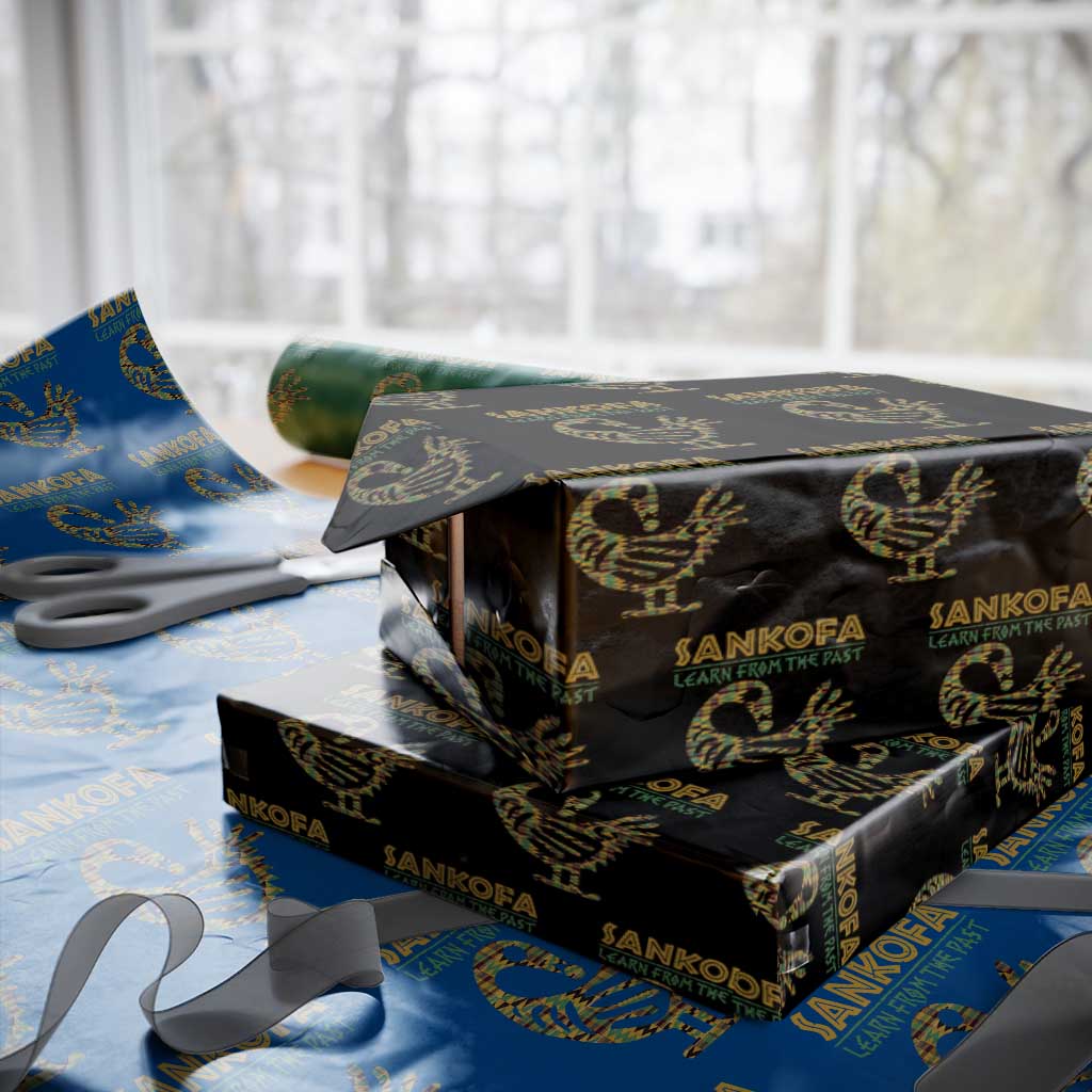 Sankofa Learn From The Past Wrapping Paper Roll African Bird Black History Akan Pattern