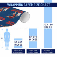Santa Basketball Christmas Wrapping Paper Roll He Is Rizzin - Wonder Print Shop