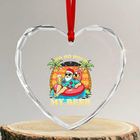 Santa Beer Christmas Heart Crystal Glass Ornament Ho Ho Ho My Beer - Wonder Print Shop
