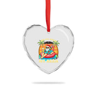 Santa Beer Christmas Heart Crystal Glass Ornament Ho Ho Ho My Beer - Wonder Print Shop