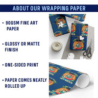 Santa Beer Xmas Wrapping Paper Roll Ho Ho Ho My Beer - Wonder Print Shop