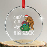 Santa Bigfoot Christmas Crystal Glass Ornament Funny Sasquatch Xmas Joke - Wonder Print Shop