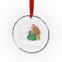 Santa Bigfoot Christmas Crystal Glass Ornament Funny Sasquatch Xmas Joke - Wonder Print Shop