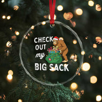 Santa Bigfoot Christmas Crystal Glass Ornament Funny Sasquatch Xmas Joke - Wonder Print Shop