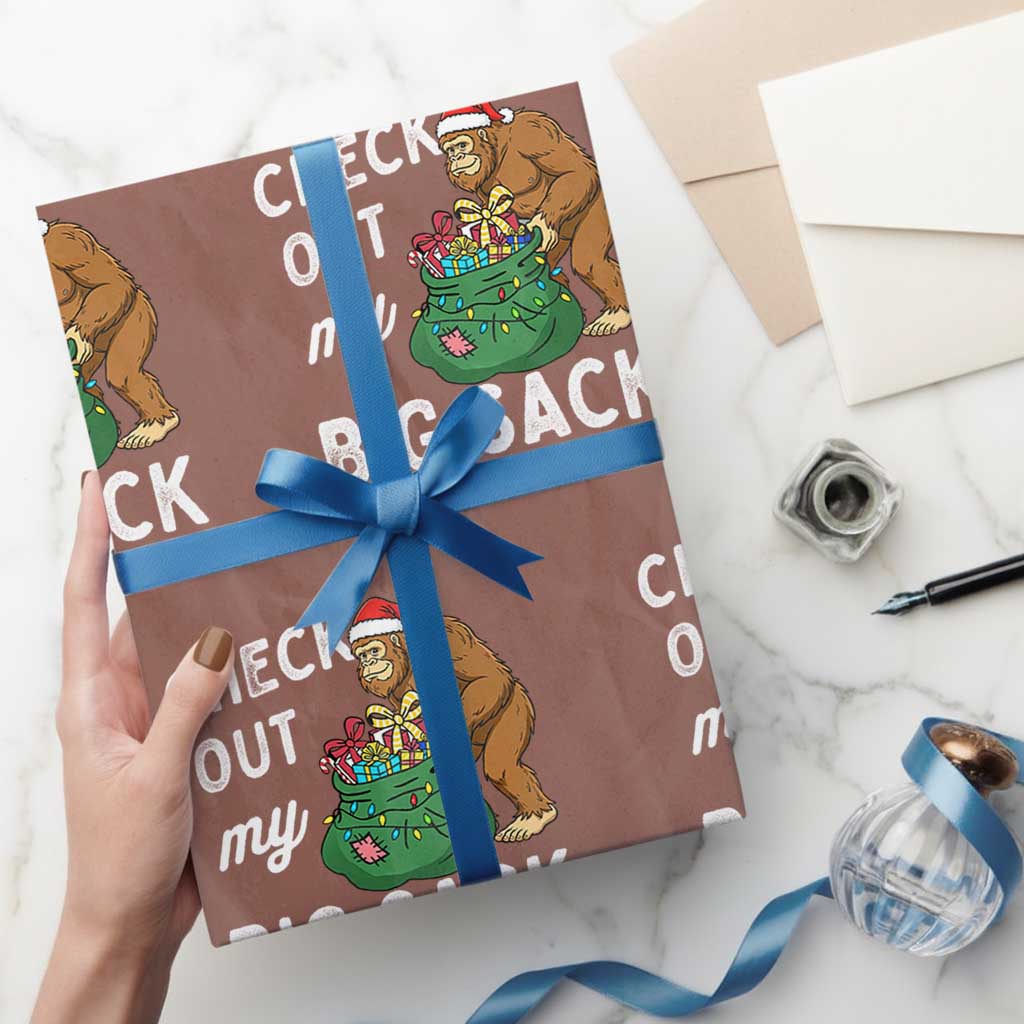 Santa Bigfoot Christmas Wrapping Paper Roll Funny Sasquatch Xmas Joke - Wonder Print Shop