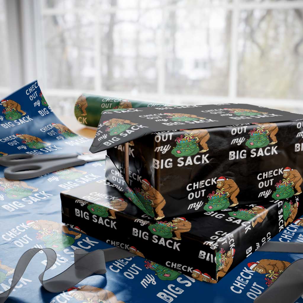 Santa Bigfoot Christmas Wrapping Paper Roll Funny Sasquatch Xmas Joke - Wonder Print Shop