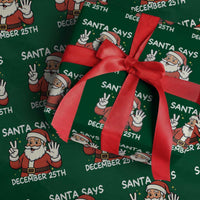 Santa Christmas December 25 Wrapping Paper Roll - Wonder Print Shop