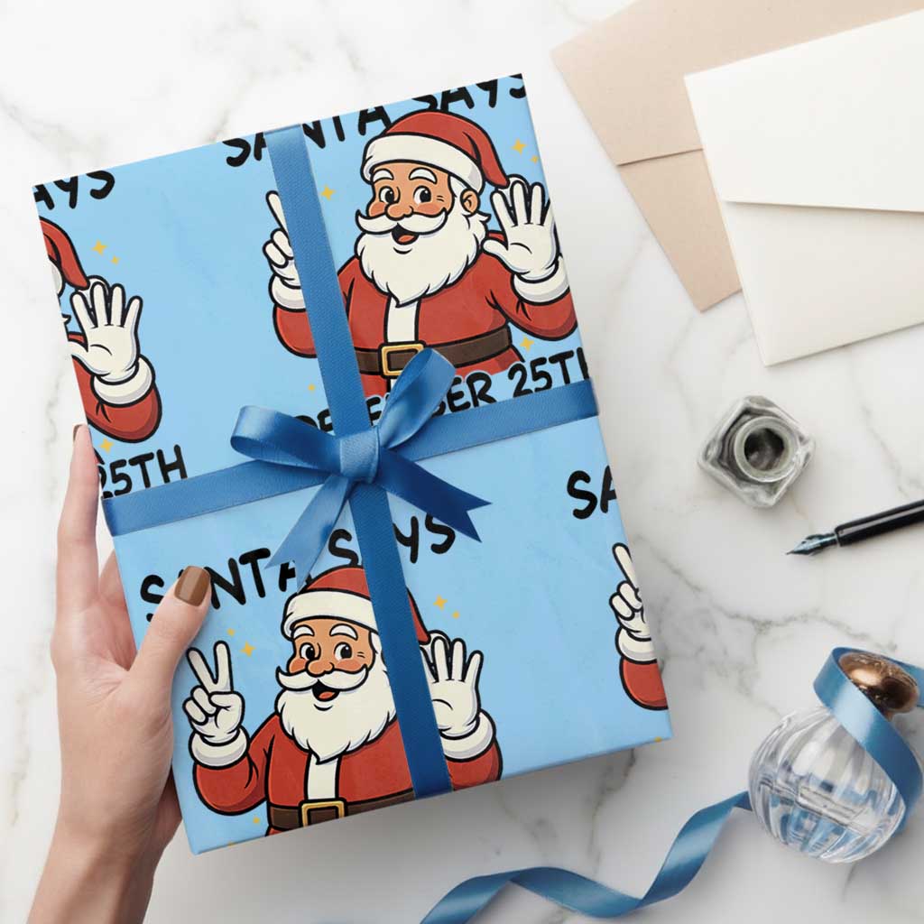 Santa Christmas December 25th Season Wrapping Paper Roll - Wonder Print Shop