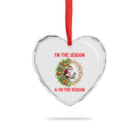 Santa Christmas Heart Crystal Glass Ornament Baby Jesus Christian Xmas - Wonder Print Shop
