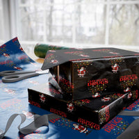 Santa Christmas Wrapping Paper Roll AIDS Awwanrness Red Ribbon HIV Support - Wonder Print Shop