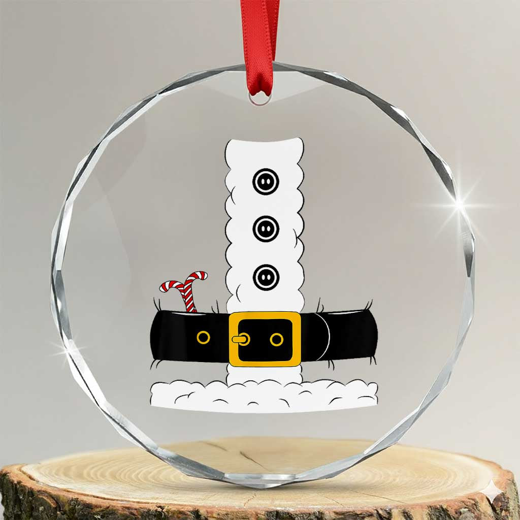 Santa Claus Suit Costume Crystal Glass Ornament Retro Festive Christmas Vibe TS02