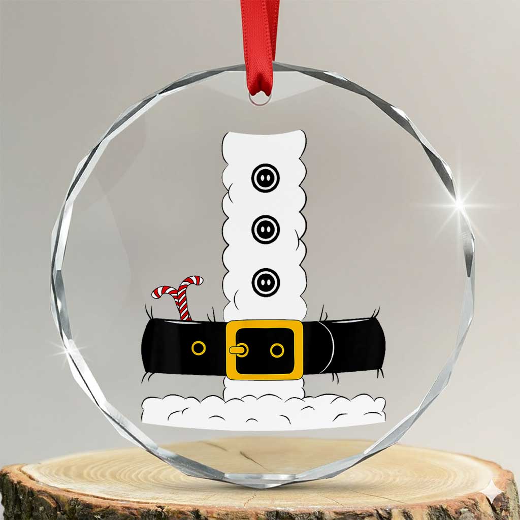 Santa Claus Suit Costume Crystal Glass Ornament Retro Festive Christmas Vibe - Wonder Print Shop