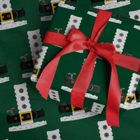Santa Claus Suit Costume Wrapping Paper Roll Retro Festive Christmas Vibe