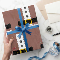 Santa Claus Suit Costume Wrapping Paper Roll Retro Festive Christmas Vibe