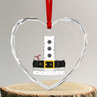 Santa Claus Suit Costume Heart Crystal Glass Ornament Retro Festive Christmas Vibe - Wonder Print Shop