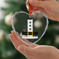 Santa Claus Suit Costume Heart Crystal Glass Ornament Retro Festive Christmas Vibe - Wonder Print Shop