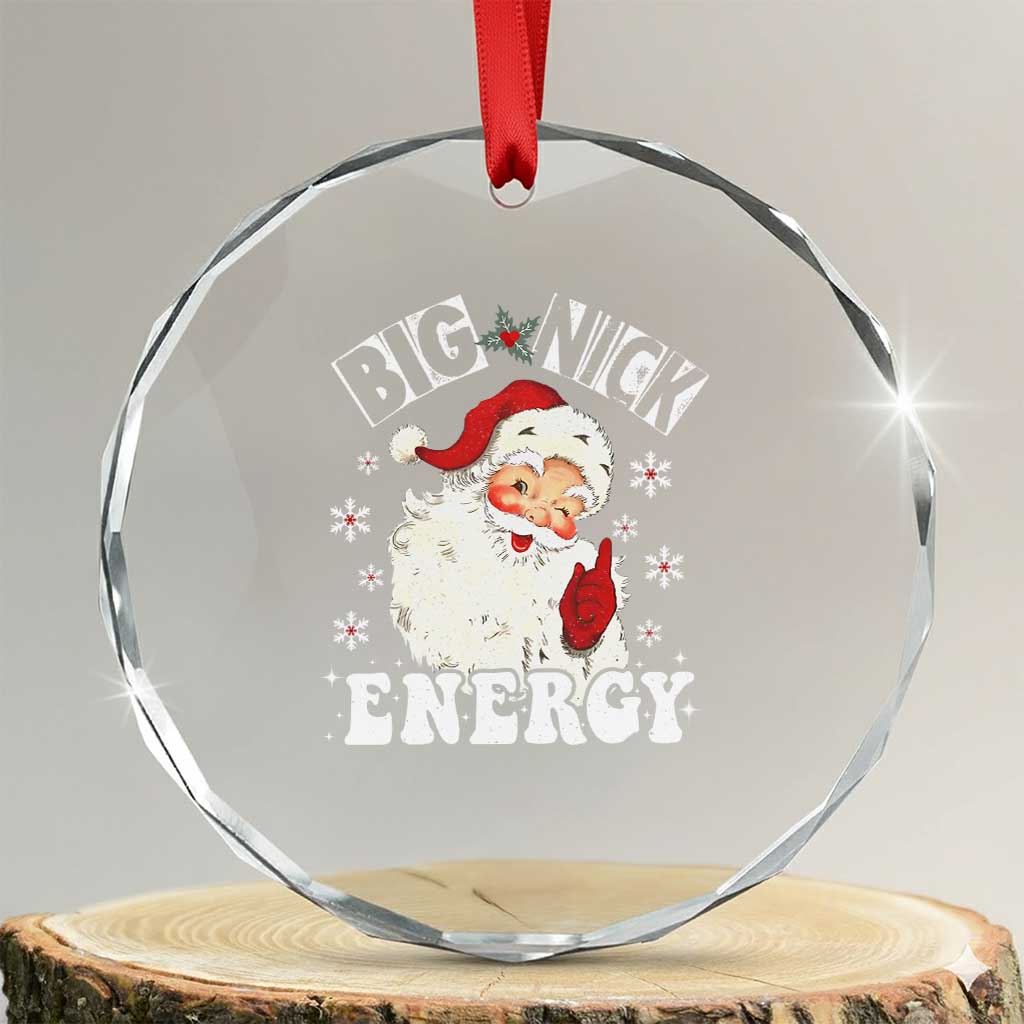 Santa Crystal Glass Ornament Big Nick Energy TS10