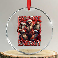 Santa Crystal Glass Ornament Big Nick Energy Bootleg Rap Tee TS10