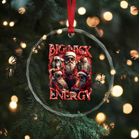 Santa Crystal Glass Ornament Big Nick Energy Bootleg Rap Tee TS10