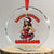 Santa Favorite Cheerleader Crystal Glass Ornament Funny Christmas Cheer Gift - Wonder Print Shop