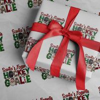 Santa Favorite Hockey Goalie Wrapping Paper Roll Funny Christmas Gift - Wonder Print Shop